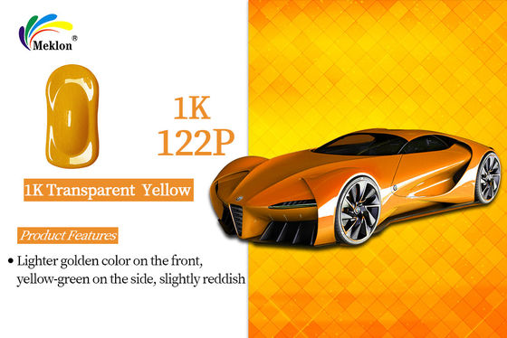 Anti-UV Yarım Parlak Poliester 1K Şeffaf Sarı Kaplama Metal Otomatik Boya