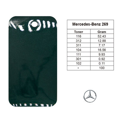 Mercedes-Benz DB269 için Premium 1K Mat Yeşil İnci Akrilik Araç Boyası Fabrika-Tam Renk Eşleşmesi ile