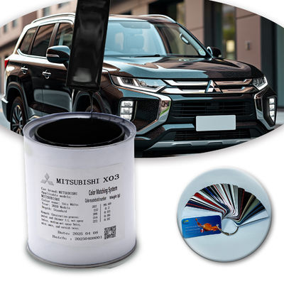 Özelleştirilmiş Yenileme Araç Boya MITSUBISHI X03 1K Siyah İnci Akrilik Boya Aşırı Hava Ve Karmaşık Yol Koşulları İçin