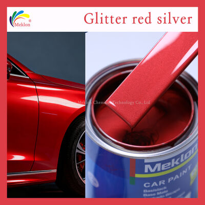 Çeşitli araba gövde panellerine uygulanması ve mükemmel yapışması için tasarlanmış profesyonel otomobil boyası X09 Glitter Red Silver