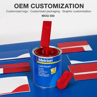 2K Red Acrylic Automotive Paint High Gloss Liquid Coating for Car Body Refinishing Repair