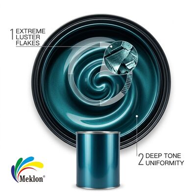 İyi Parlak Araç Vücut Kaplama 1K Yeşileşmiş Mavi Karışık Otomotiv Refinish Boya
