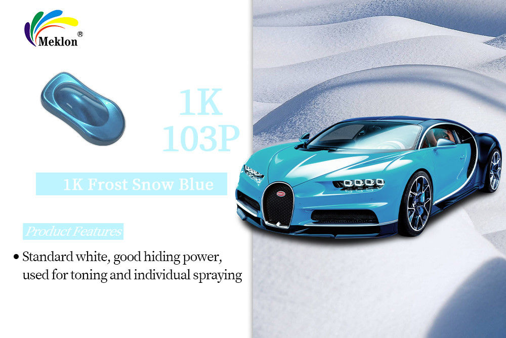 İyi parlaklık 1K Frost Snow Blue Color Tintler Araba kaplama Tamiri Otomatik Refinish Paint