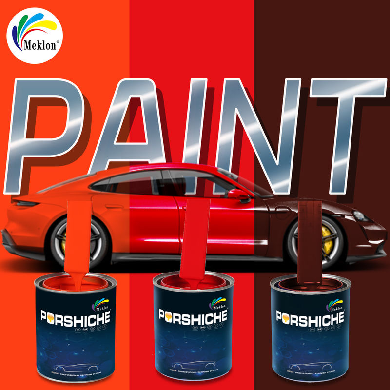 Basecoat Yüksek parlaklıklı ayna etkisi araba boyası otomobil boyası 1K Büyük kırmızı araba tamir boyası saf ve tam renkli tedarikçi