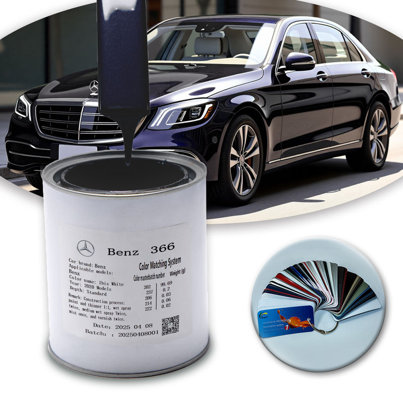 Mercedes-Benz DB366 için Fabrika Hassasiyetinde Renk Eşleşmesi ve Çevre Dostu Su Bazlı Formüle Sahip Premium 1K Mavi İnci Akrilik Araba Boyası​