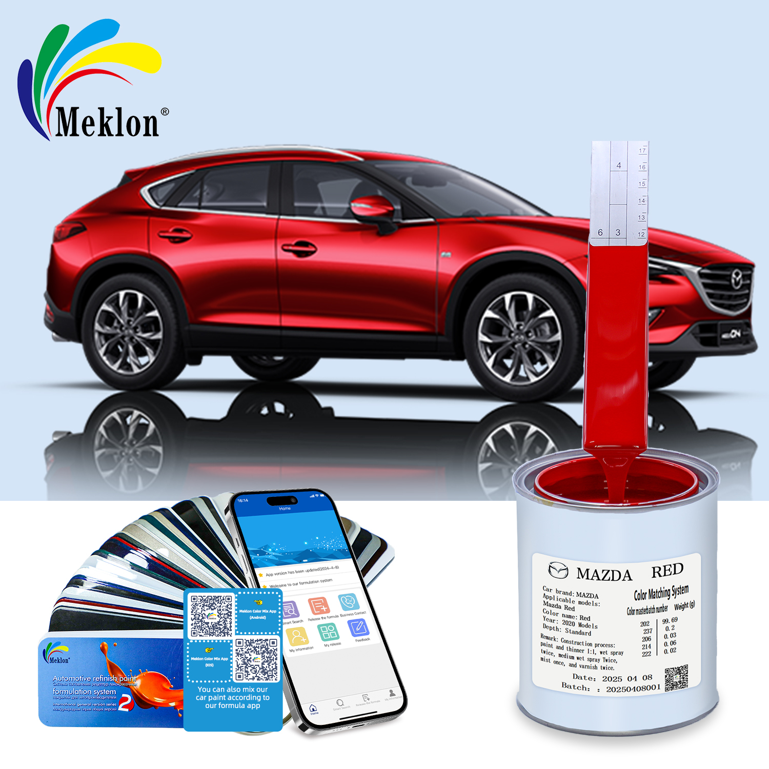 Mazda 41V Soul Red Yüksek Kaliteli Araba Bitmiş Boya